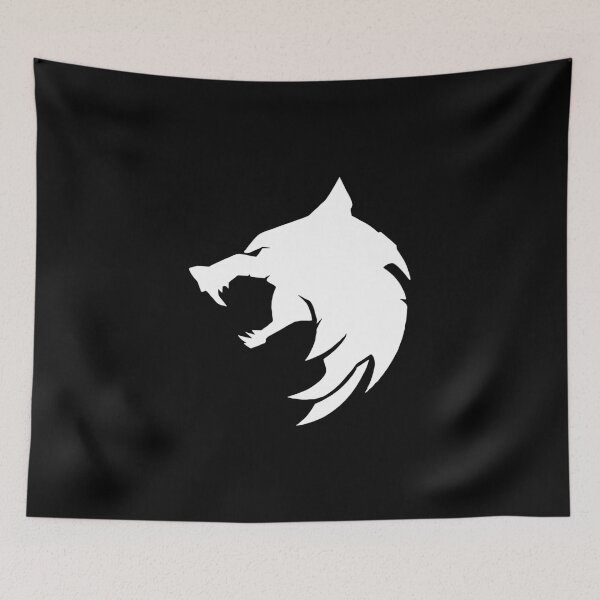 Item preview, The Witcher Wolf Medallion Solid White Logo Art designed and sold by fikadora.