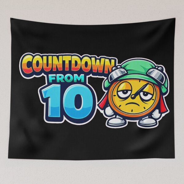Item preview, Countdown From 10 – Funny Retro Anesthesia Sticker designed and sold by Timeless Junction.