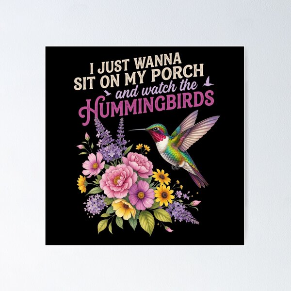 Item preview, I Just Wanna Sit On My Porch Watch Hummingbirds Vintage designed and sold by CF_VintageDesign.