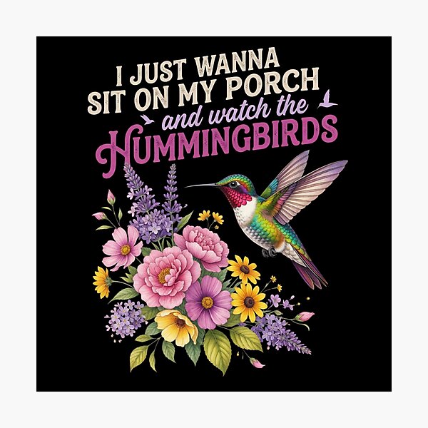 Item preview, I Just Wanna Sit On My Porch Watch Hummingbirds Vintage designed and sold by CF_VintageDesign.