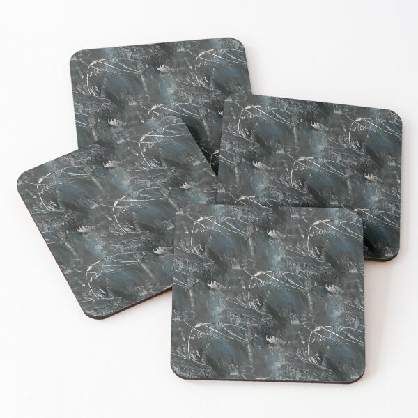 Item preview, Grunge Textured Abstract in Black and Blue designed and sold by Artistestella.