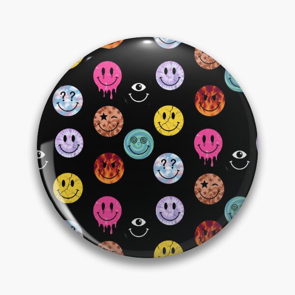 Item preview, Trippy Melting Smiley Faces Aesthetic Pattern designed and sold by MOONE FLOWER.