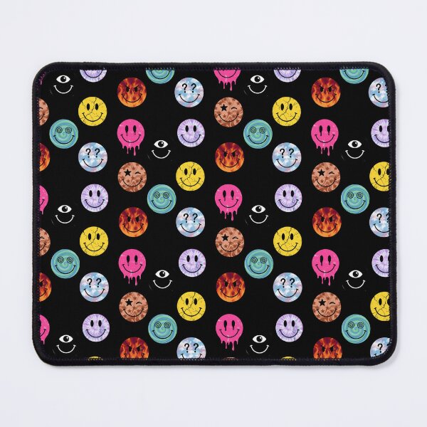 Item preview, Trippy Melting Smiley Faces Aesthetic Pattern designed and sold by MOONE FLOWER.