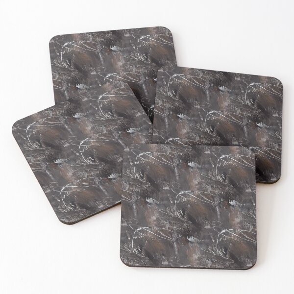 Item preview, Grunge Textured Abstract in Black and Dark Brown designed and sold by Artistestella.