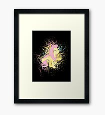 Fluttershy Paint Splatter Framed Print