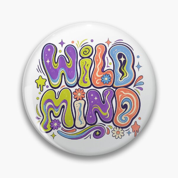 Artikelvorschau, Wild Mind Groovy Psychedelic Retro Typography Colorful Abstract Art entworfen und verkauft von inkoutninja.