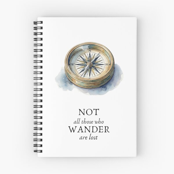 Item preview, Not All Those Who Wander Are Lost Watercolour Compass designed and sold by made by Golightly x.
