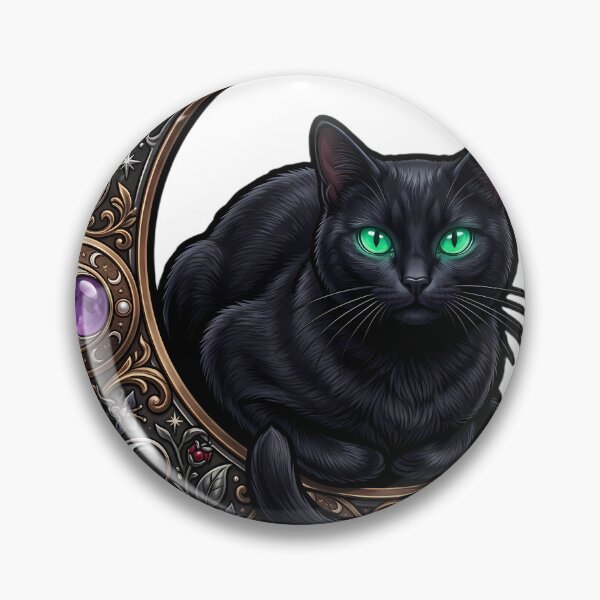 Item preview, Gothic Black Cat Obsidian Harvest Moon Altar designed and sold by IllumeInk.