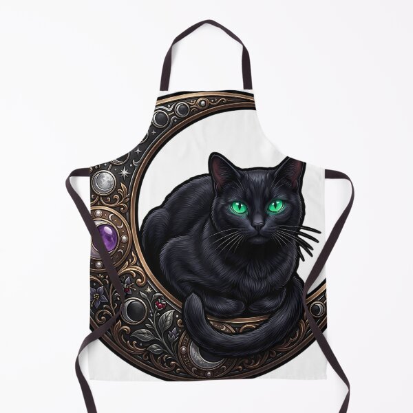 Item preview, Gothic Black Cat Obsidian Harvest Moon Altar designed and sold by IllumeInk.