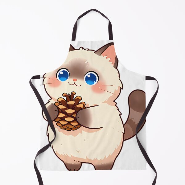 Item preview, Cute Ragdoll Cat Hugging Autumn Pinecone designed and sold by pumsquare.