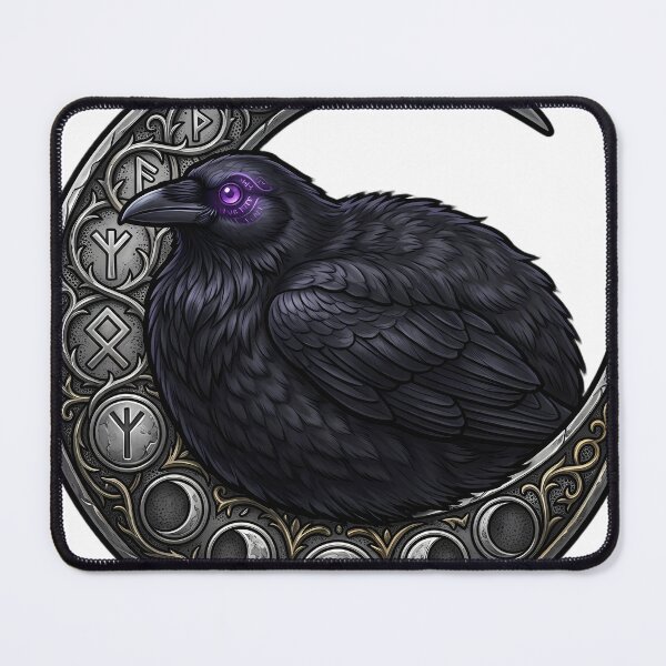 Item preview, Gothic Raven Antique Pewter Harvest Moon Crescent designed and sold by IllumeInk.