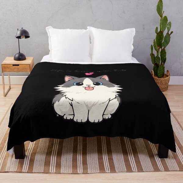 Item preview, • Cute Kawaii Fluffy Cat Chibi Cartoon Illustration designed and sold by Azmatdesigner.