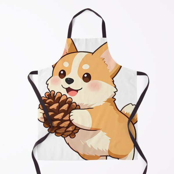 Item preview, Cute Corgi Puppy Hugging Autumn Pinecone designed and sold by pumsquare.