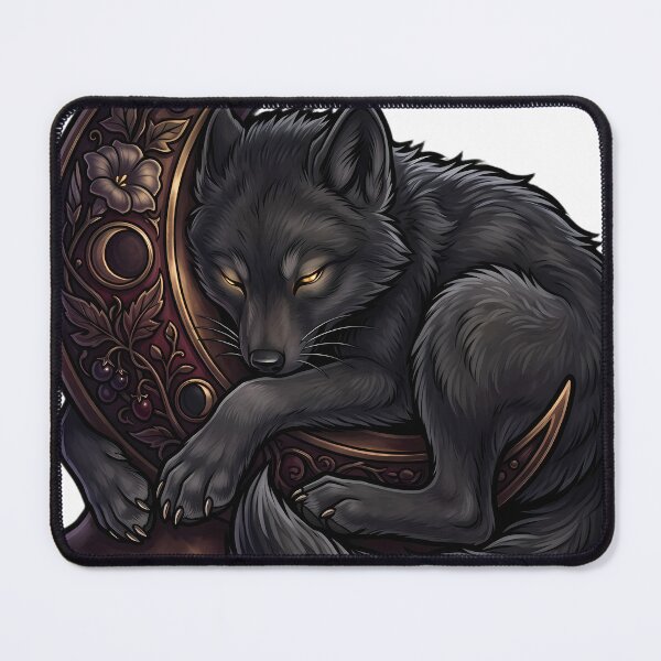 Item preview, Gothic Shadow Wolf Cub Carved Bronze Lunar Orb designed and sold by IllumeInk.