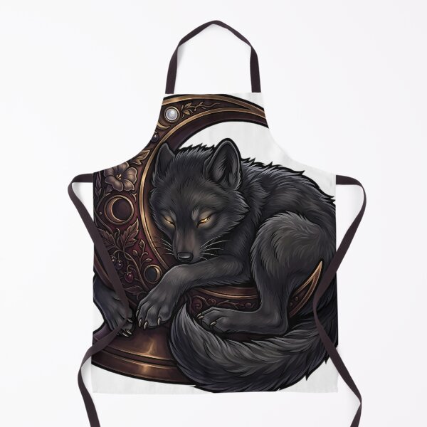 Item preview, Gothic Shadow Wolf Cub Carved Bronze Lunar Orb designed and sold by IllumeInk.