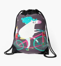 Horse ride Drawstring Bag