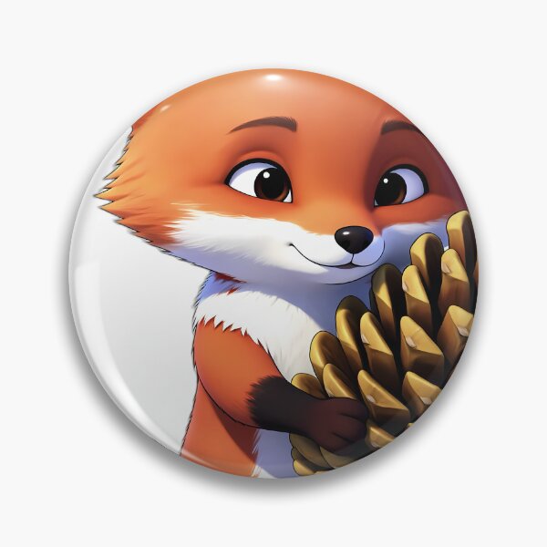 Item preview, Cute Red Fox Cub Hugging Autumn Pinecone designed and sold by pumsquare.