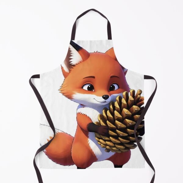 Item preview, Cute Red Fox Cub Hugging Autumn Pinecone designed and sold by pumsquare.