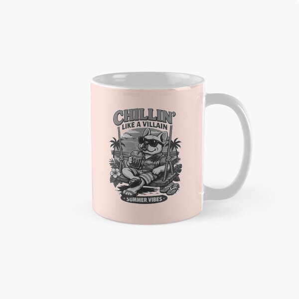 Item preview, French Buldog drink coffee on swing designed and sold by DIGOR shop.