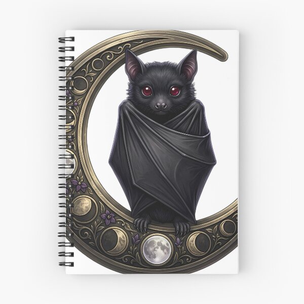Item preview, Gothic Bat Carved Pewter Harvest Moon Cocoon designed and sold by IllumeInk.