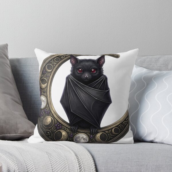 Item preview, Gothic Bat Carved Pewter Harvest Moon Cocoon designed and sold by IllumeInk.