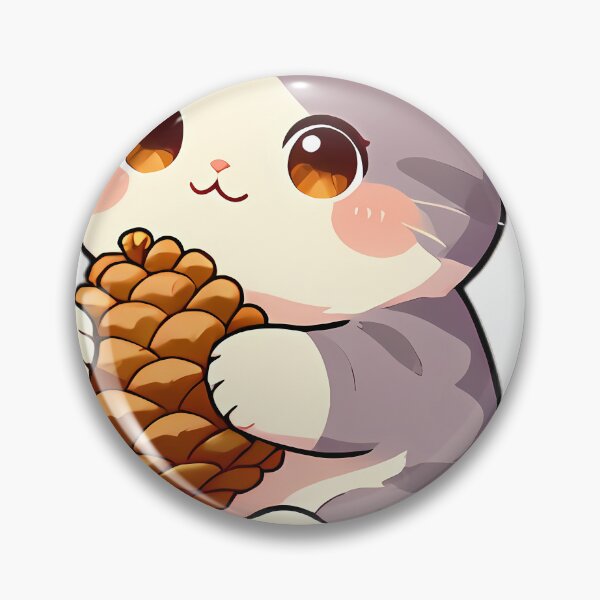 Item preview, Cute Scottish Fold Kitten Hugging Autumn Pinecone designed and sold by pumsquare.