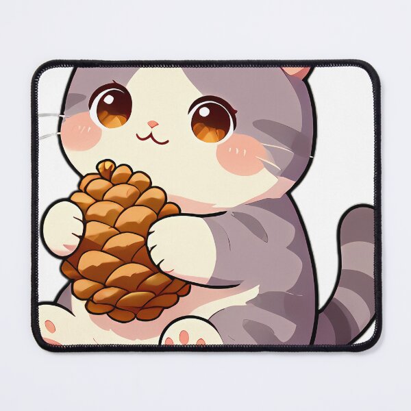 Item preview, Cute Scottish Fold Kitten Hugging Autumn Pinecone designed and sold by pumsquare.