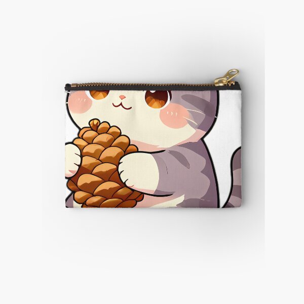 Item preview, Cute Scottish Fold Kitten Hugging Autumn Pinecone designed and sold by pumsquare.