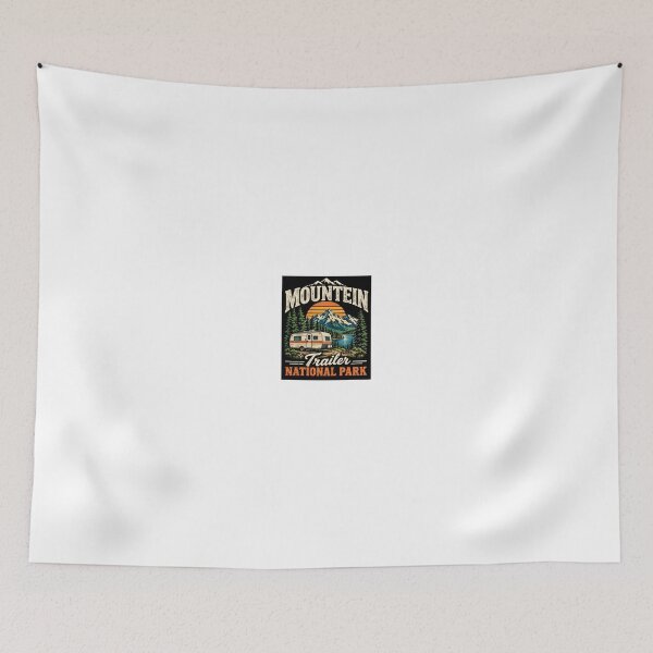 Item preview, Mountain Trailer National Park – Vintage Camping Adventure designed and sold by MalickaArt.