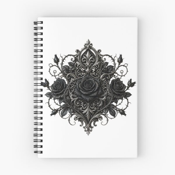 Item preview, Midnight Gothic Rose Filigree designed and sold by Bluejai Shop.