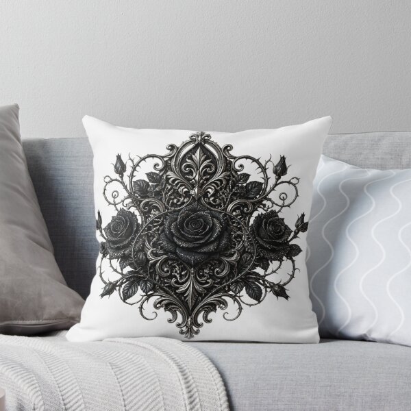 Item preview, Midnight Gothic Rose Filigree designed and sold by Bluejai Shop.