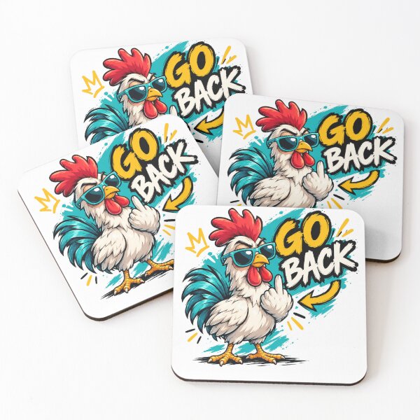 Item preview, Go Back Funny Rooster – Sassy Chicken Cartoon Graphic designed and sold by Zack4Fashion.