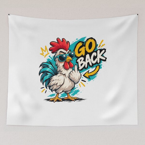 Item preview, Go Back Funny Rooster – Sassy Chicken Cartoon Graphic designed and sold by Zack4Fashion.