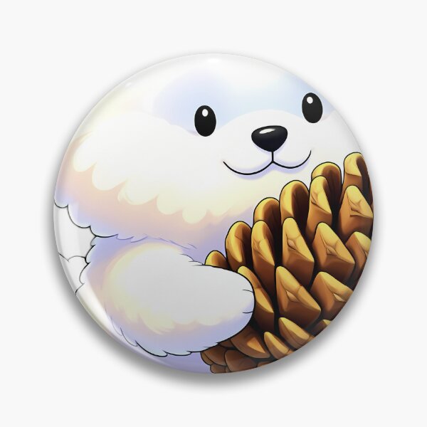Item preview, Cute Samoyed Puppy Hugging Autumn Pinecone designed and sold by pumsquare.