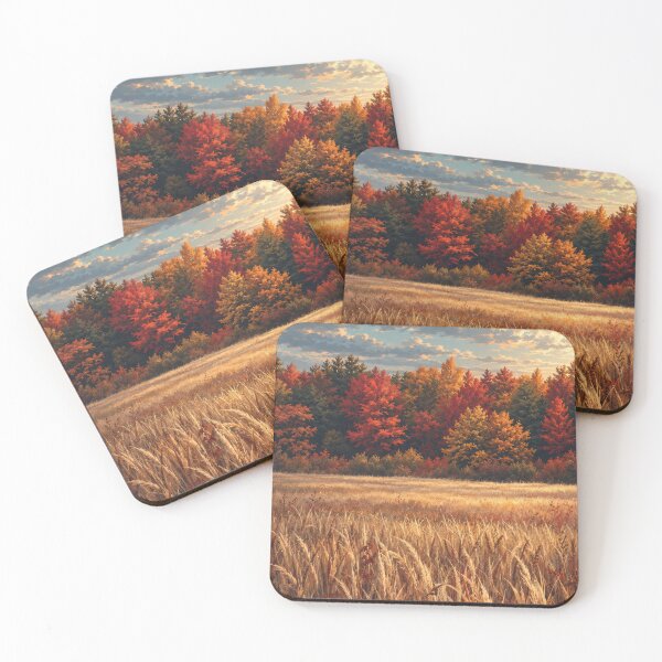 Item preview, Golden Autumn Field – Warm Fall Landscape designed and sold by H-Tsvetkova.