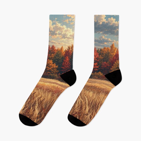 Item preview, Golden Autumn Field – Warm Fall Landscape designed and sold by H-Tsvetkova.