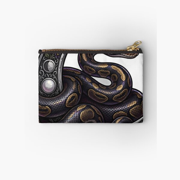 Item preview, Gothic Ball Python Coiled Around Silver Harvest Moon designed and sold by IllumeInk.