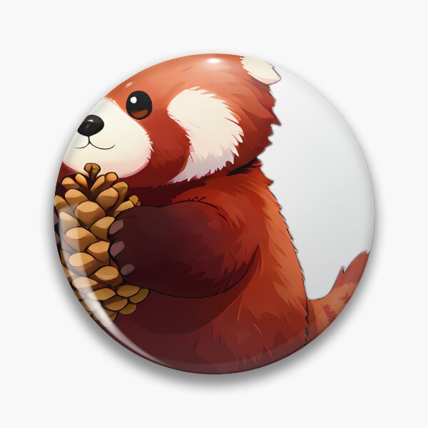Item preview, Cute Red Panda Hugging Autumn Pinecone designed and sold by pumsquare.