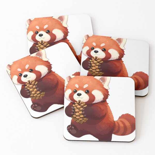 Item preview, Cute Red Panda Hugging Autumn Pinecone designed and sold by pumsquare.