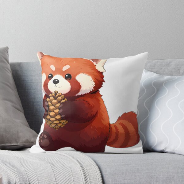 Item preview, Cute Red Panda Hugging Autumn Pinecone designed and sold by pumsquare.