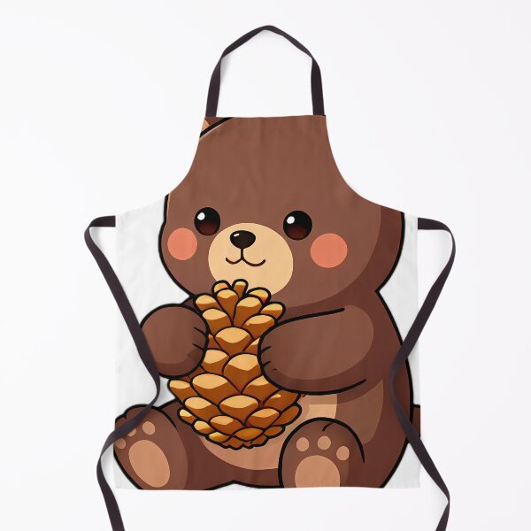 Item preview, Cute Brown Bear Cub Hugging Autumn Pinecone designed and sold by pumsquare.