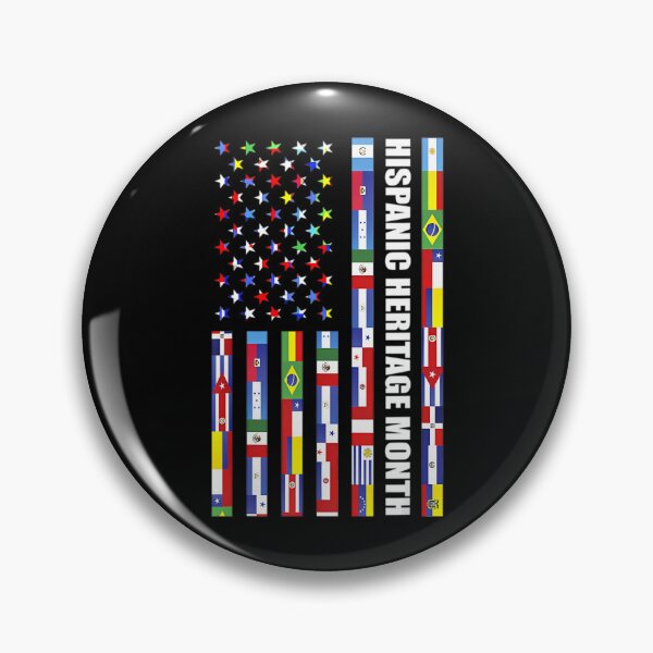 Item preview, National Hispanic Heritage Month Usa Flag All Countries designed and sold by tyree-boston.