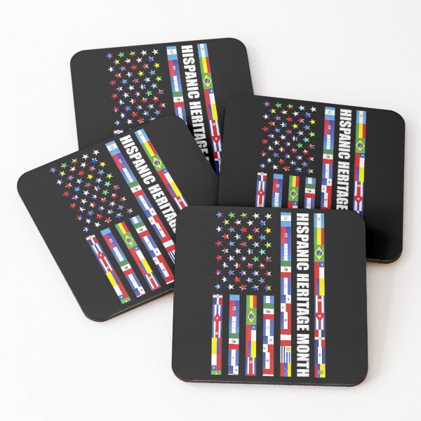 Item preview, National Hispanic Heritage Month Usa Flag All Countries designed and sold by tyree-boston.