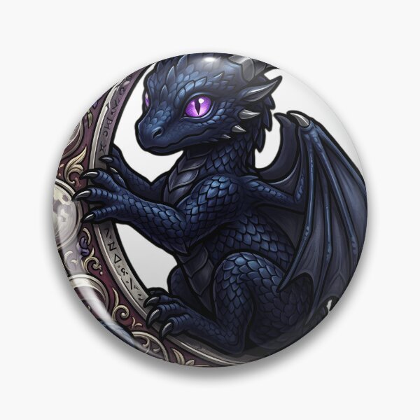 Item preview, Gothic Drake Dragon Hatchling Carved Moon Horn designed and sold by IllumeInk.