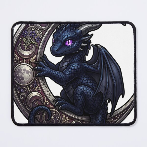 Item preview, Gothic Drake Dragon Hatchling Carved Moon Horn designed and sold by IllumeInk.