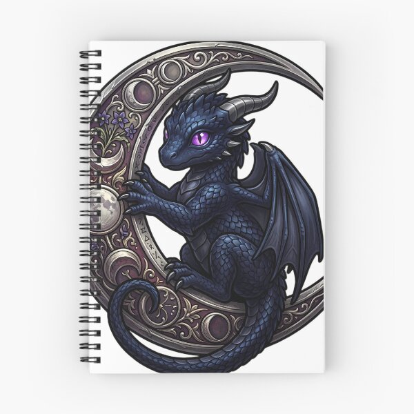 Item preview, Gothic Drake Dragon Hatchling Carved Moon Horn designed and sold by IllumeInk.