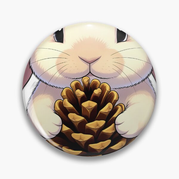 Item preview, Cute Holland Lop Bunny Hugging Autumn Pinecone designed and sold by pumsquare.