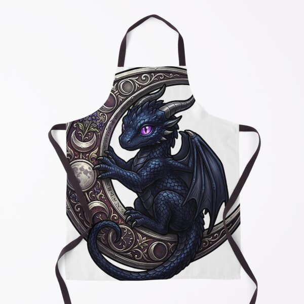 Item preview, Gothic Drake Dragon Hatchling Carved Moon Horn designed and sold by IllumeInk.