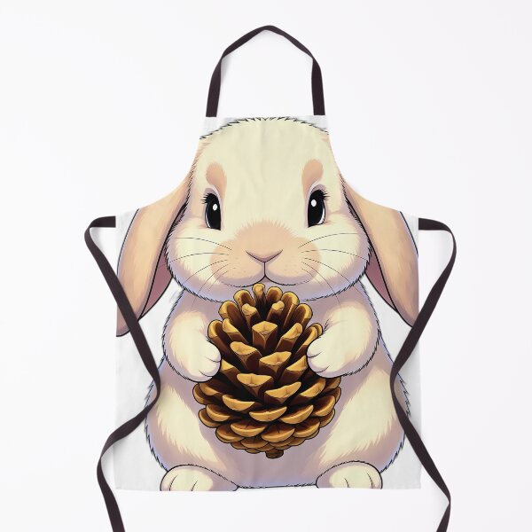 Item preview, Cute Holland Lop Bunny Hugging Autumn Pinecone designed and sold by pumsquare.