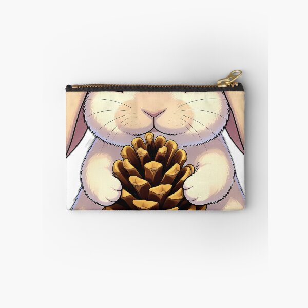Item preview, Cute Holland Lop Bunny Hugging Autumn Pinecone designed and sold by pumsquare.